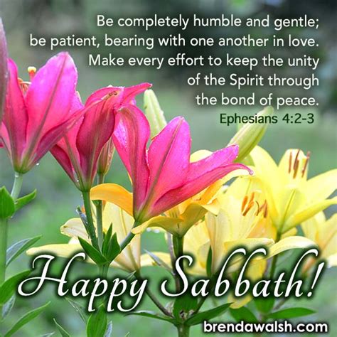 Happy Sabbath - Brenda Walsh Scripture Images