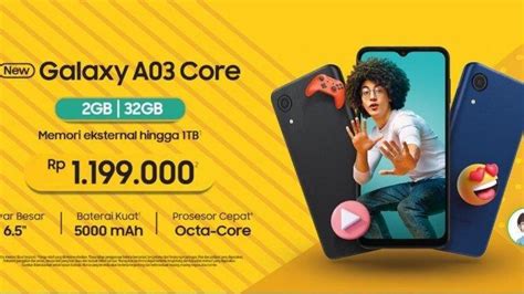 Spesifikasi Singkat Galaxy A03 Core 2GB dan Update Harga HP Samsung di ...