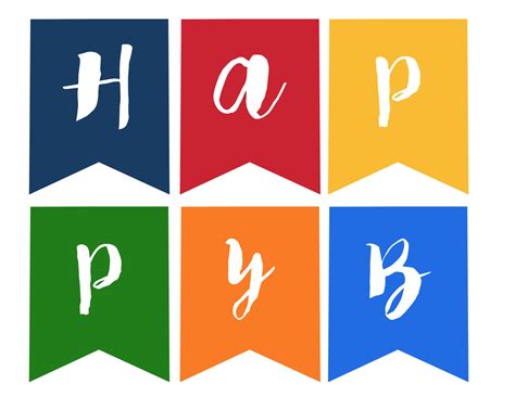 Happy Birthday Banner Printable Free - Printable Templates