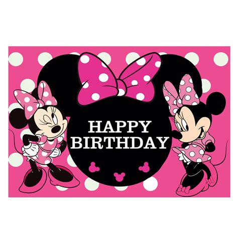 Buy Minnie Mouse Birthday Party Supplies Minnie Mouse Backdrop for ...