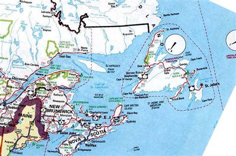 Map of Eastern Canada