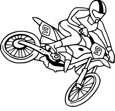 Printable Motorcycle Coloring Pages