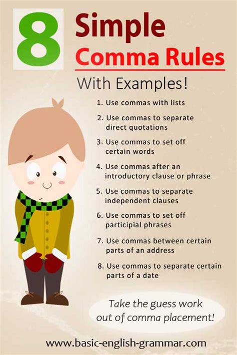 8 Simple Comma Rules With Examples | 8 Comma Rules