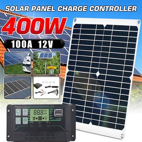 Solar Panel Set Power RV Motorhome Outdoor Camping Battery 400W ...