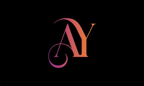 Initial Letter AY Logo. AY Stock Letter Logo Design Pro vector template ...