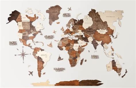 Best Wooden World Maps (Bestselling 3D Wood Wall Art in 2022) | Mappr