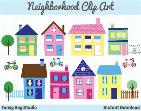 Free Neighborhood House Cliparts, Download Free Neighborhood House ...