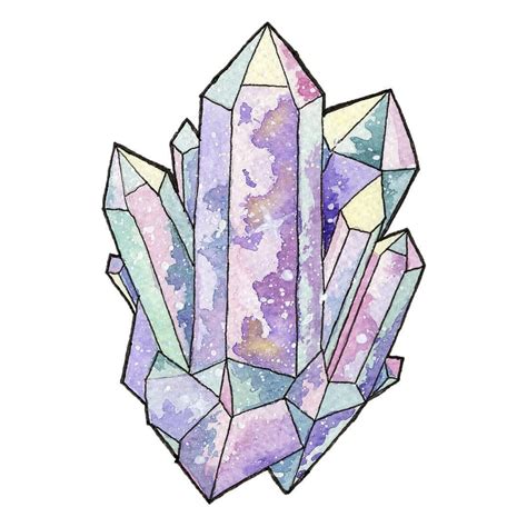 crystals illustration - Google Search | Crystals art drawing, Crystal ...