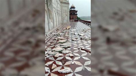 Taj Mahal's marble railing takes damage due to storm, ASI officials ...