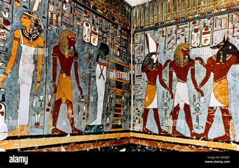 Luxor Egypt Paintings Tomb Of Ramses I Stock Photo: 8868966 - Alamy