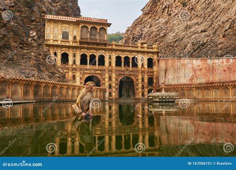 Galta Ji Or Monkey Temple In Jaipur. Ancient Hindu Temple In Jauipir ...