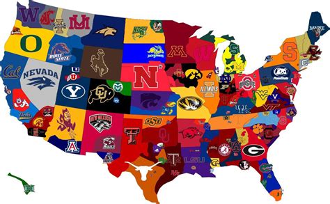 NCAA teams | College football map, College football, College football fans