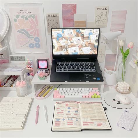 Aesthetic study desk | Study desk decor, Desk makeover, Study room decor