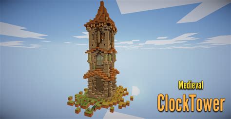 Medieval Clock Tower [Schematic] Minecraft Project