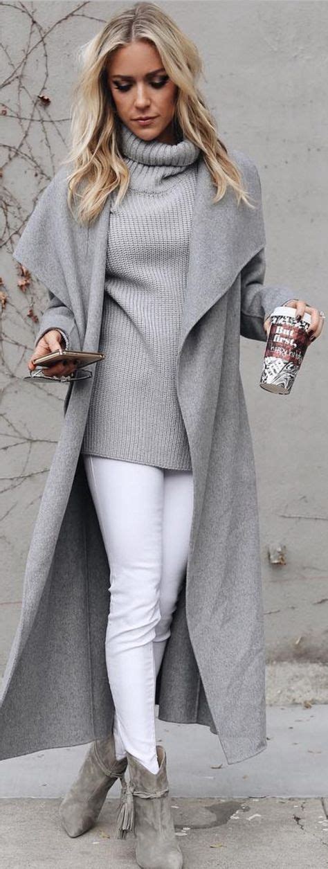 grey and white for winter 2017 | Kıyafet, Moda trendleri, Giysiler