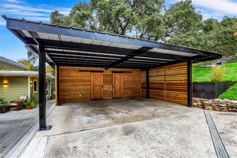 Modern Carport w/ Planters - Contemporary - Garage - Austin - by ...