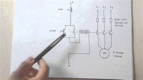 Three Phase Motor Wiring Diagram Phase Motor Circuit Control Works ...