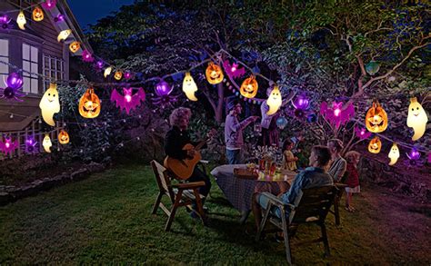 Dontsri Solar Powered Halloween Lights, 40 LED, 8 Modes, Waterproof ...