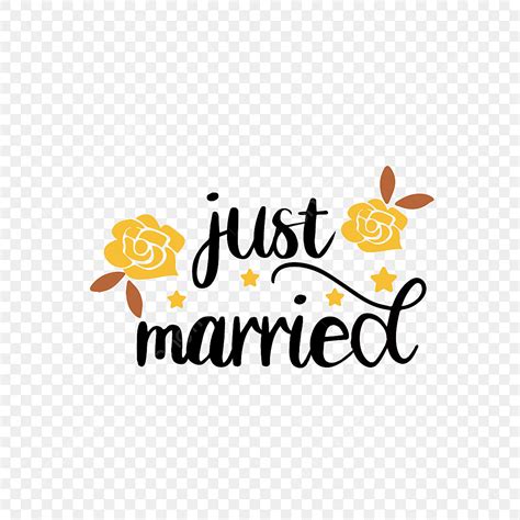 Just Married Clipart Transparent Background, Svg Just Married Creative ...