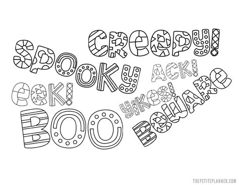 Halloween Coloring Page - Boo Download Printable PDF | Templateroller