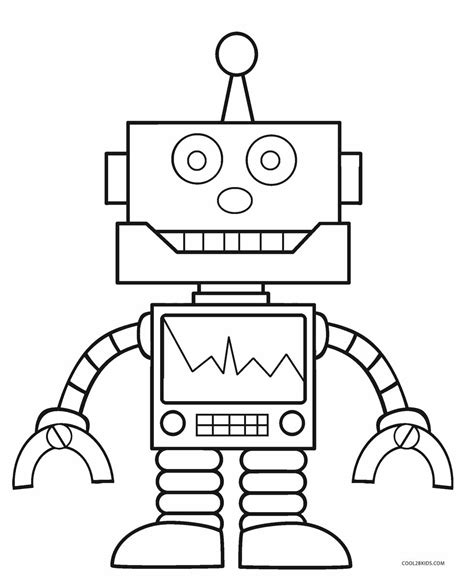 Exclusive Picture of Robot Coloring Page - birijus.com