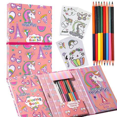 Buy Unicorn Coloring Pads Kit for Girls, Unicorn Coloring Book with 60 ...