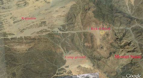 Horeb (Sinai) to a particular rock and to strike it. Description from ...