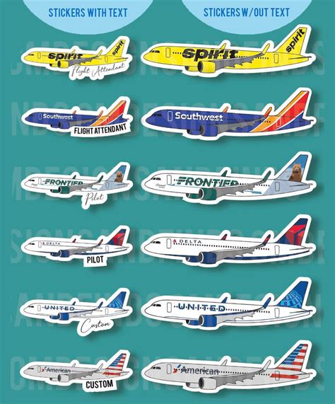 Airline Stickers - Etsy