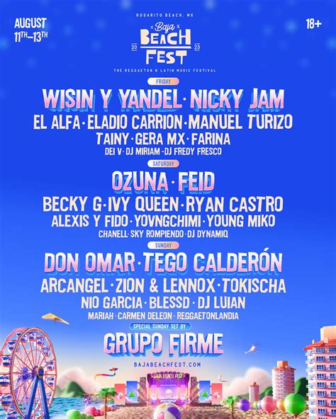 Baja Beach Fest 2023 Lineup | Grooveist