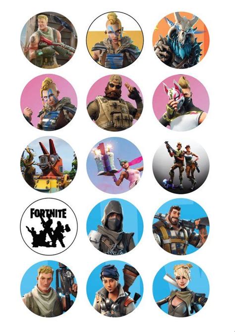 Fortnite Cupcake Topper Printables - Free Printable Templates