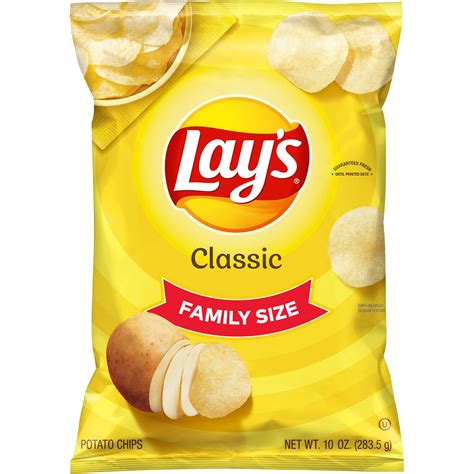 Lay's Classic Flavor Potato Chips, Farm-Grown, Perfectly Crispy, Gluten ...