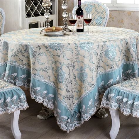 Custom Made Table Cloth Cover Jacquard Round Square 90/130/150/180/200 ...