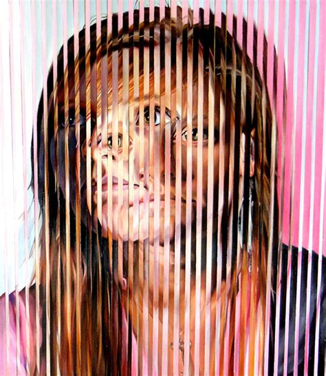 "Faced" Lenticular painting on Behance