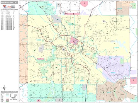 Youngstown Ohio Wall Map (Premium Style) by MarketMAPS - MapSales