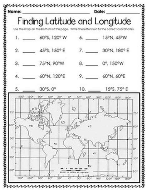 Longitude And Latitude Worksheets Longitude And Latitude | Free ...