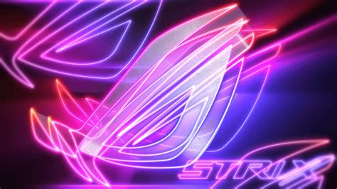 Download Neon Asus ROG Strix Logo Wallpaper | Wallpapers.com