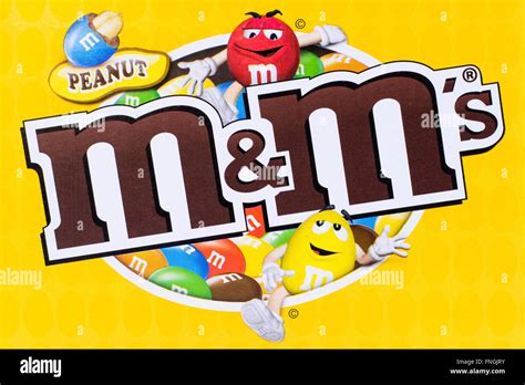 Peanut M&M's logo printed on cardboard Stock Photo: 99325631 - Alamy