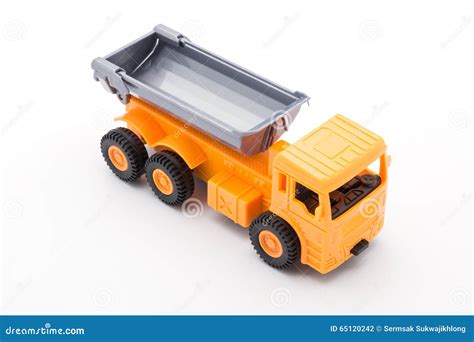 Orange truck toy stock photo. Image of concept, plan - 65120242