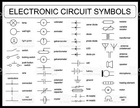 Symbols From A Circuit Schematic Drawing