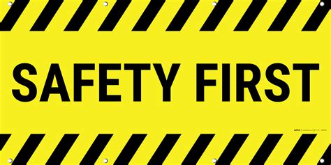 Safety First Striped Banner