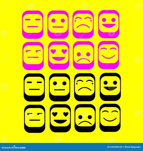 Kind of cute emoticon stock vector. Illustration of emoji - 233448143