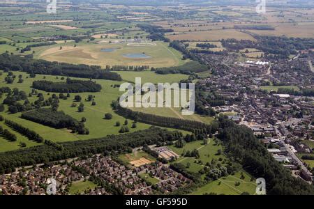 aerial view of Towcester Racecourse Stock Photo - Alamy