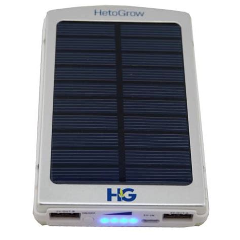 Solar Power Bank: 6000 mAh Dual USB 2.0 Power Bank Phone Charger