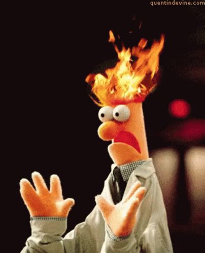 Funny Muppet Beaker Head Explode GIF | GIFDB.com