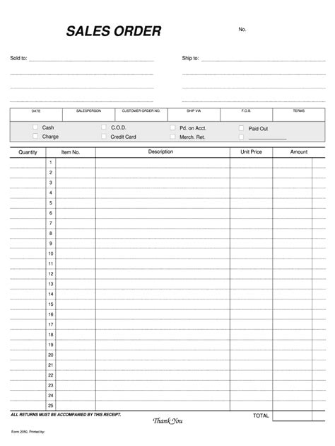 Sales Order Template - Fill Online, Printable, Fillable, Blank | pdfFiller