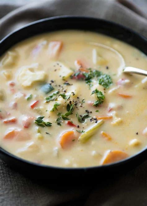 Super Low Cal Healthy Creamy Vegetable Soup | RecipeTin Eats