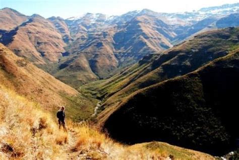 Hiking in the Maluti Mountains Lesotho Maliba Lodge. (photo by ...