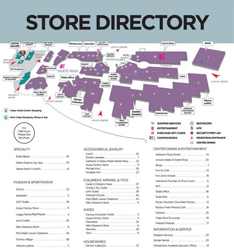 Viejas Outlet Center | Casino resort, Casino, Map