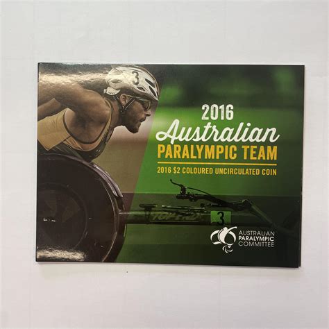 2016 $2 Australian Paralympic Team coloured uncirculated coin ...