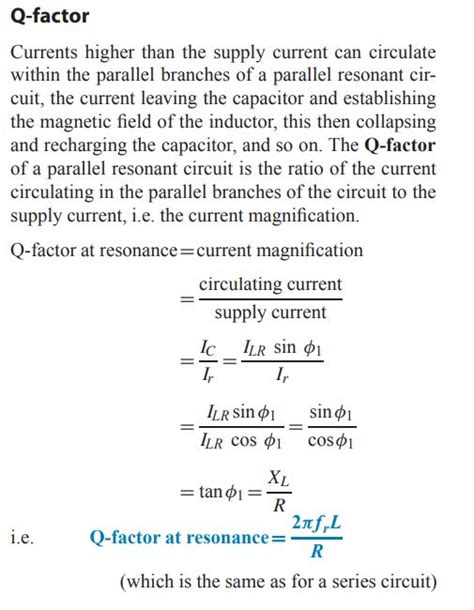 Parallel Resonance circuit Q factor formula Clarification - Electrical ...